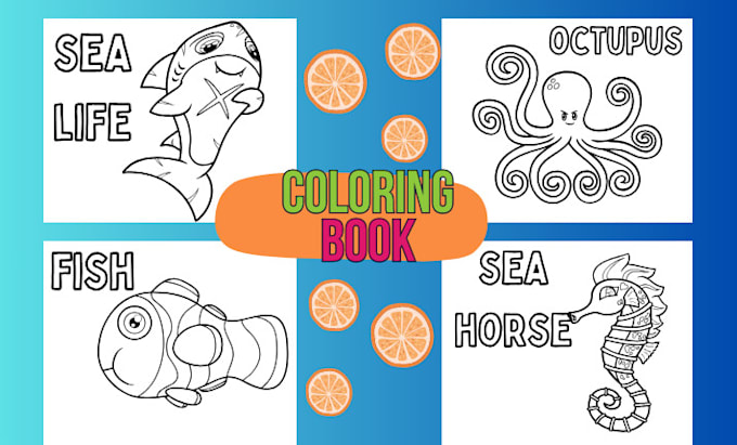 Gig Preview - Create kids and adult colouring page , colouring book and outline drawing