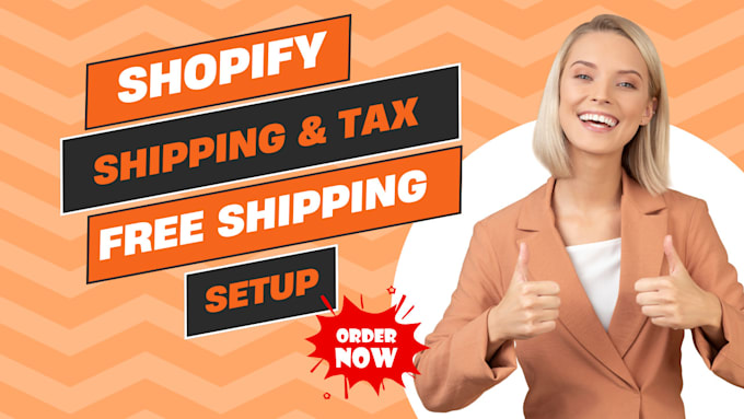 Gig Preview - Setup shopify free shipping and tax setup shopify tax shipping setup