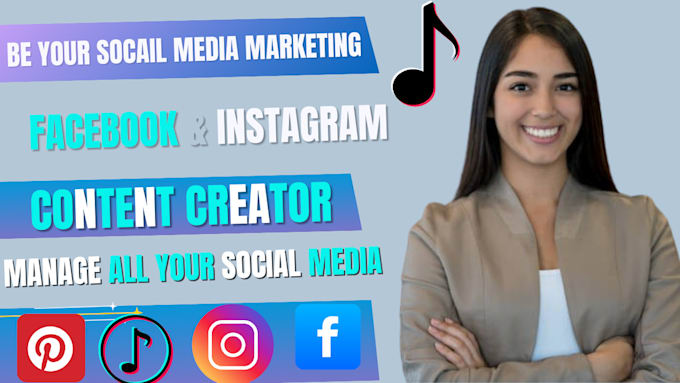 Gig Preview - Be your social media content creator and marketing strategist manager, instagram