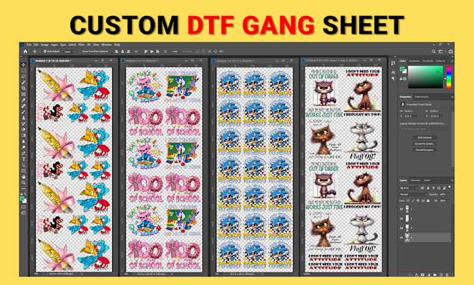 Gig Preview - Create print ready gang sheets for dtf, sublimation, vinyl, flex in 1 hour