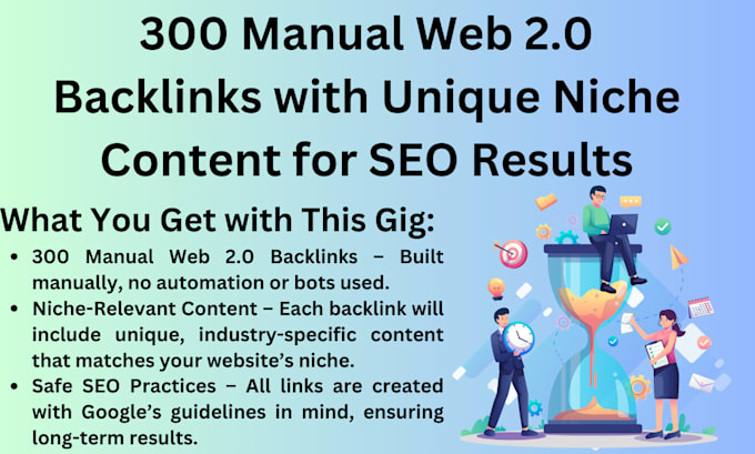 Gig Preview - 300 manual web 2 backlinks for SEO