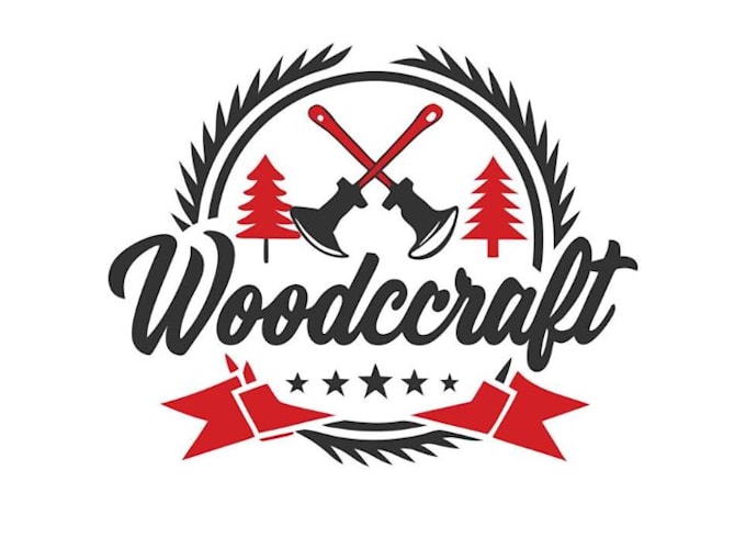 Gig Preview - Make modern carpentry wood craft woodwork logo in 24 h