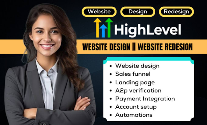 Gig Preview - Gohighlevel landing page gohighlevel website go high level expert gohighlevel