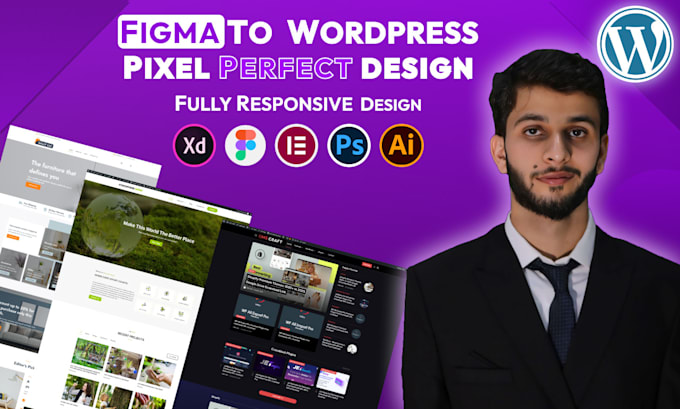 Gig Preview - Convert figma to elementor conversion wordpress website design