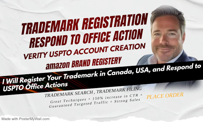 Bestseller - register your trademark in canada, USA and  respond to uspto office actions