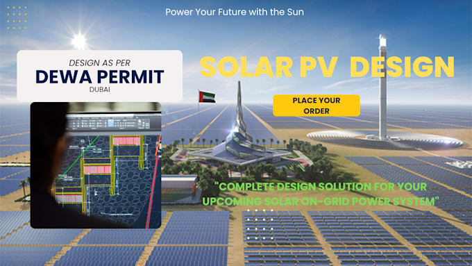 Gig Preview - Design solar pv systems as per dewa permits in dubai