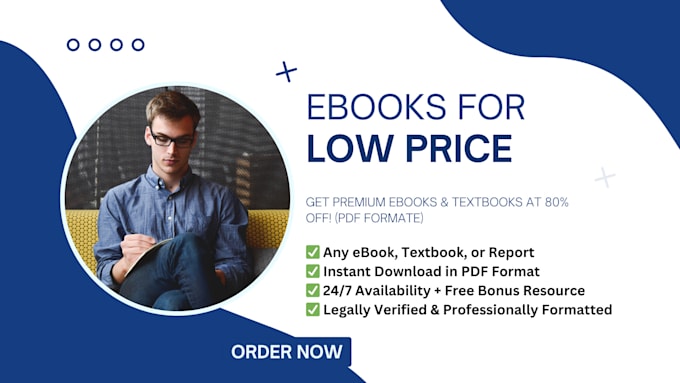 Gig Preview - Offer low cost premium PDF, ebooks, reports, textbooks