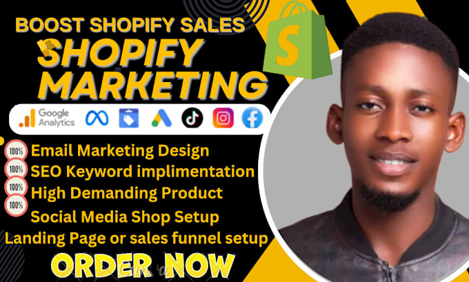 Bestseller - do ecommerce shopify marketing, boost shopify sales, social media marketing