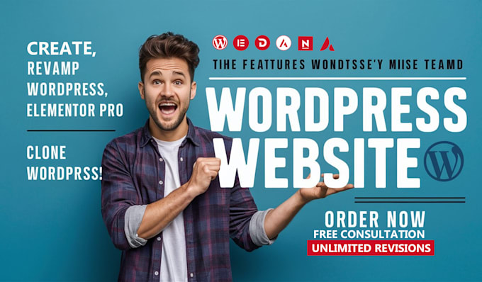 Gig Preview - Create wordpress website design and website development