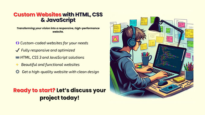 Bestseller - make a website for you using HTML, CSS and javascript