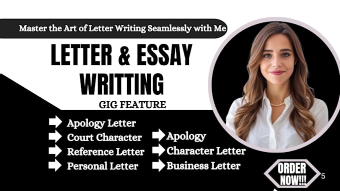 Gig Preview - Write apology letter, love letter, court character letter, contract agreement