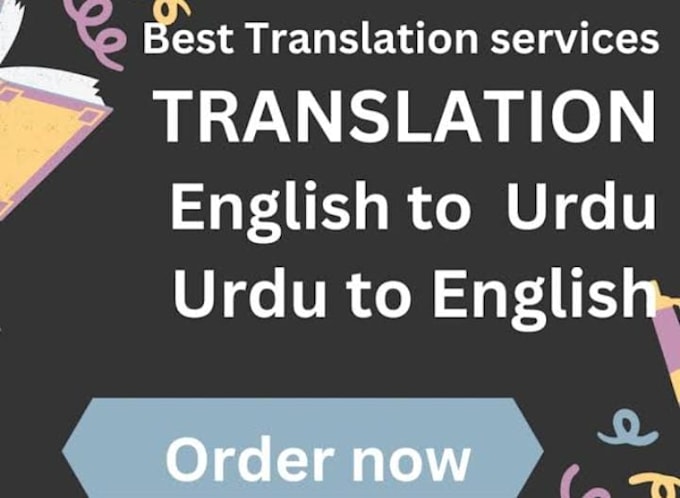 Gig Preview - Help you to translate english to urdu and urdu to english