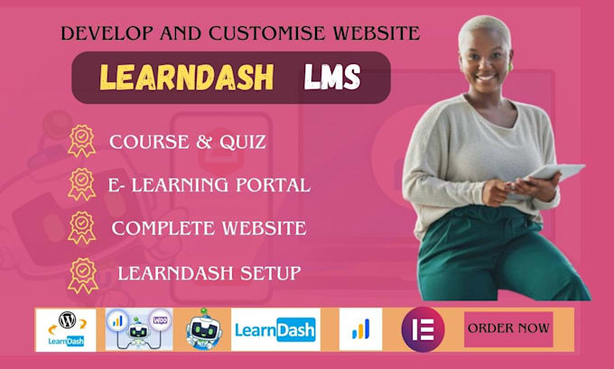 Gig Preview - Design and develop elearning websites with learndash lms