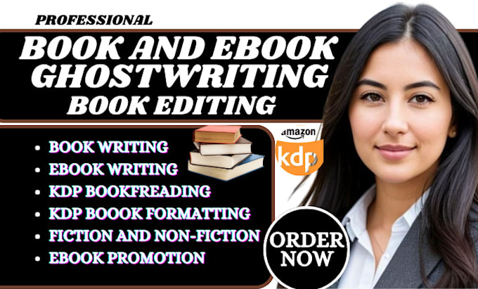 Gig Preview - Be your ebook ghostwriter KDP ebook writing non fiction KDP formatting proofread