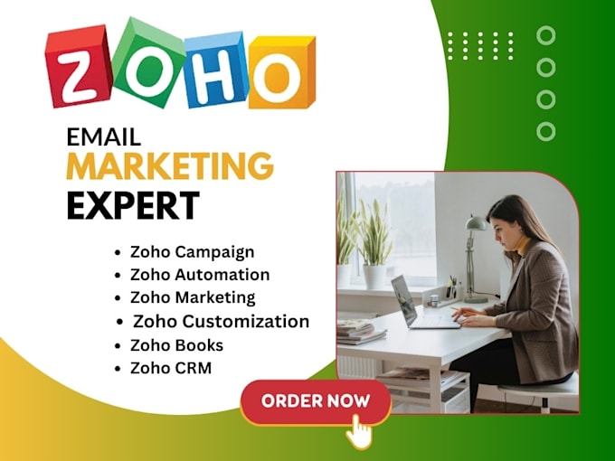 Gig Preview - Setup zoho crm zoho campaigns zoho one zoho site landing page zoho automations