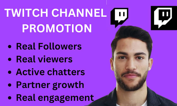 Gig Preview - Boost twitch live viewers, twitch channel promotion for twitch affiliate