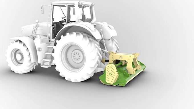 Gig Preview - 3d industrial equipment video agric farming machinery animation machine model