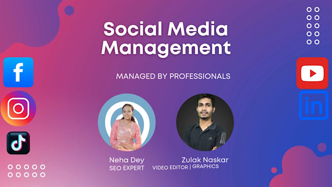 Gig Preview - Be your social media social media marketing manager and content creator