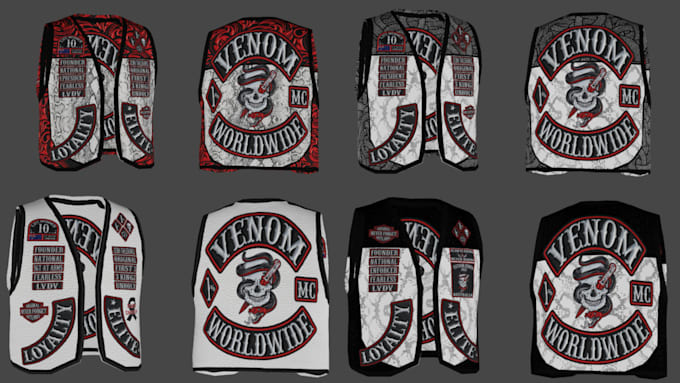 Gig Preview - Create custom fivem clothing kuttes mc, mc vest, biker clothing