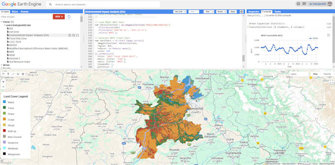 Gig Preview - Do all types of google earth engine analysis for you