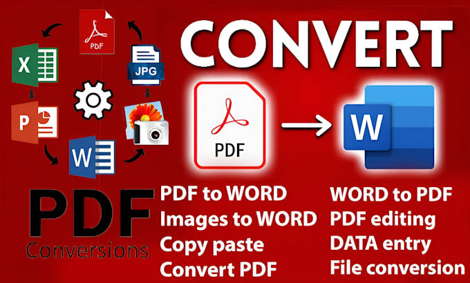 Gig Preview - Convert PDF to word and word to PDF