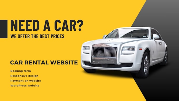 Gig Preview - Build car rental website, booking car rental wordpress website