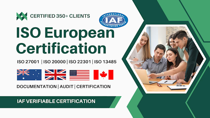 Gig Preview - Give iso 27001, 20 000, 9001, 22301 others iaf certification