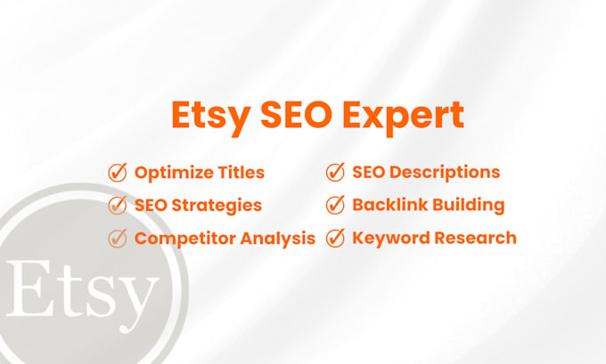 Gig Preview - Etsy SEO, etsy sales, rank, product boost, backlinks