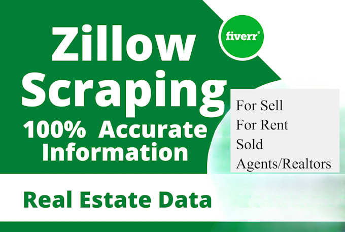 Bestseller - scrape zillow real estate leads and realtors using python in 24 hours