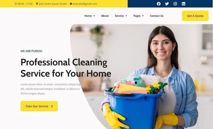 Bestseller - design squarespace cleaning website squarespace office house cleaning website