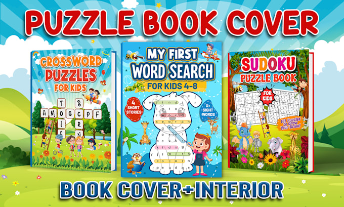 Gig Preview - Puzzle books for amazon KDP word search crossword sudoku maze custom interiors