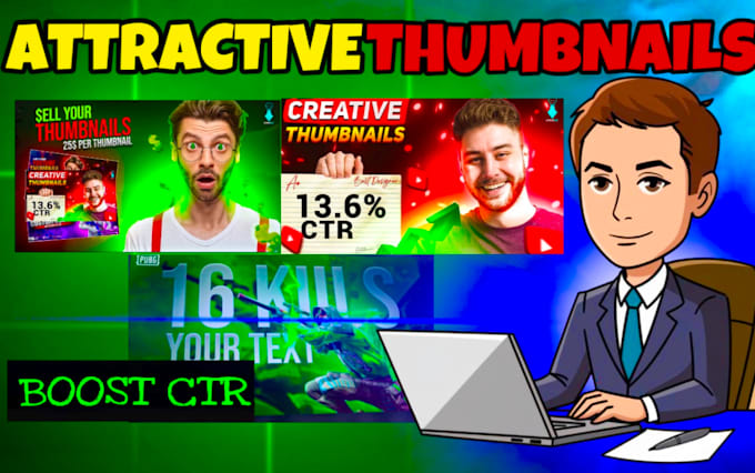 Gig Preview - Design clickable and eye catching thumbnails to boost views in 2 hours