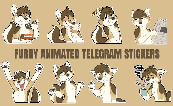 Bestseller - design furry animated telegram stickers crypto stickers furry or nsfw stickers