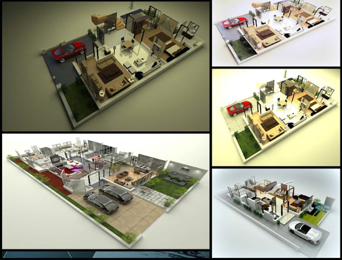 Bestseller - create 3d model and rendering ,3d floor plan, interior, exterior