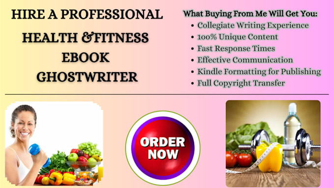 Bestseller - write health, fitness and medical ebook and book, ebook writer and ghostwriter