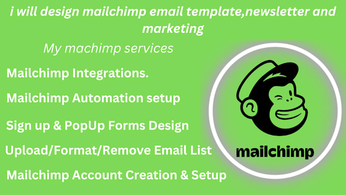 Gig Preview - Design mailchimp email template,newsletter and marketing