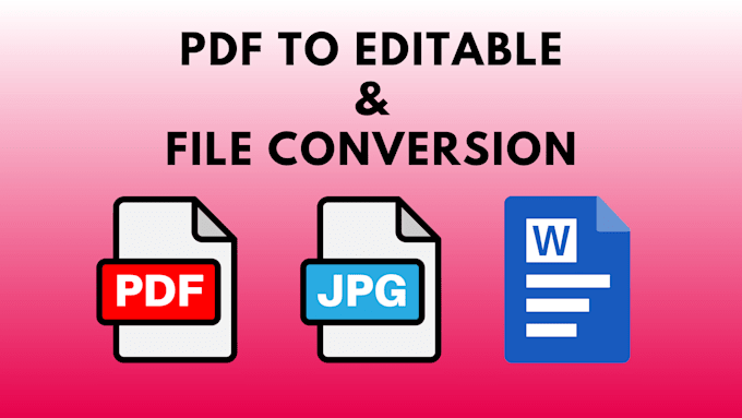 Gig Preview - Provide editable PDF correction and file conversion services in any format