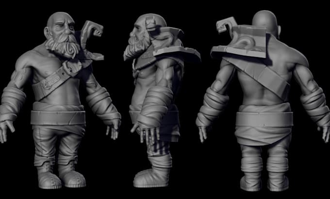 Gig Preview - Sculpt 3d miniature, dnd warhammer 3d armor, statue figurines tabletop for print