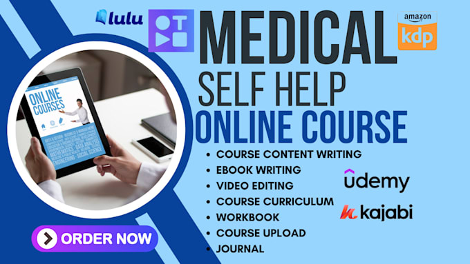 Bestseller - write medical ebook online course content nursing tella course video editing ppt