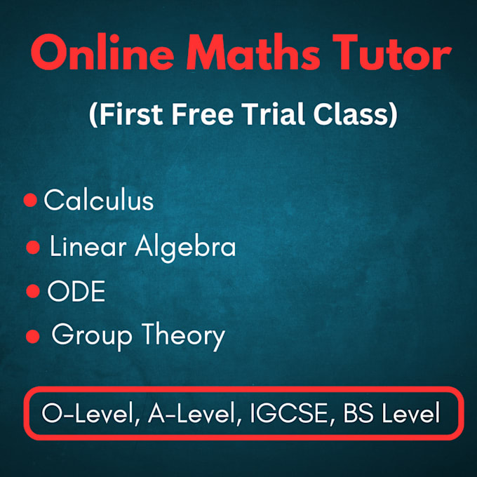 Gig Preview - Be your online math tutor for algebra, calculus, geometry, and test prep