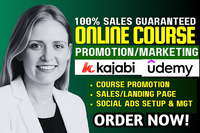 Bestseller - udemy online course promotion, udemy tech course promotion, kajabi sales funnel