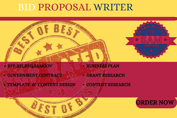 Bestseller - prepare winning bid proposal, research, and response to rfp, government contract