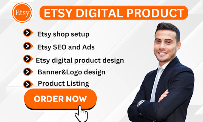 Gig Preview - Design etsy digital product, digital planner, esty seo, product listing