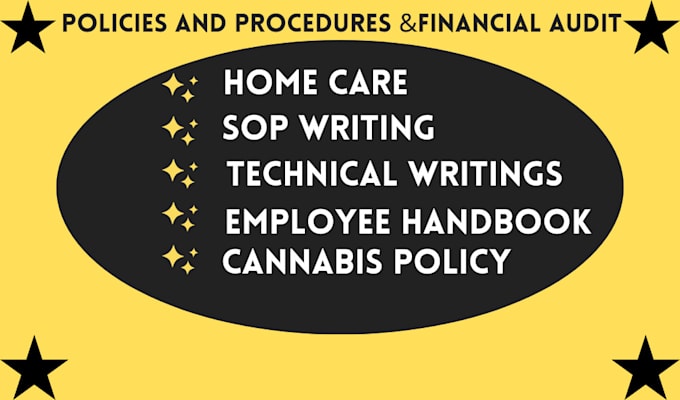 Gig Preview - Write business policies, sops, employee handbooks, and cannabis compliance manua