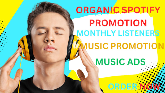 Gig Preview - Organically promote spotify music to increase monthly listeners,spotify steaming