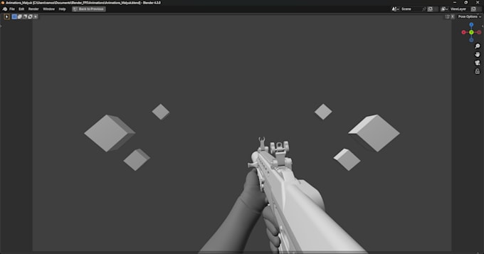 Gig Preview - Make an fps animation for any game