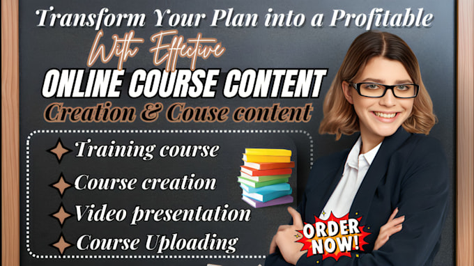 Gig Preview - Create online course content, course creation, course curriculum on thinkific