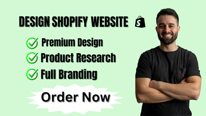 Gig Preview - Design redesign shopify website shopify dropshipping website shopify store