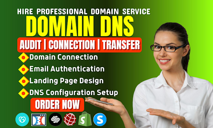 Bestseller - connect domain, transfer or fix domain dns to shopify, godaddy, wix systeme io