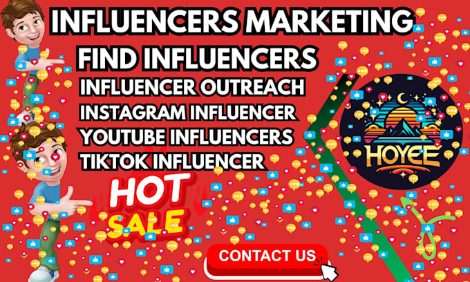 Gig Preview - Find best instagram youtube tiktok facebook influencers for influencer marketing